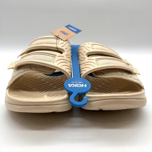 New HOKA Shoes Men Sz 14 Shortbread Ora Luxe Recovery Slide Sandals Tan 1134150 main image 7
